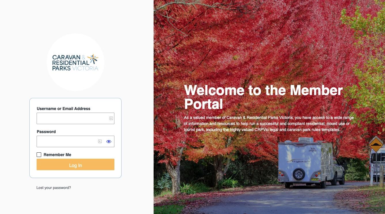 CRPV member and admin portal