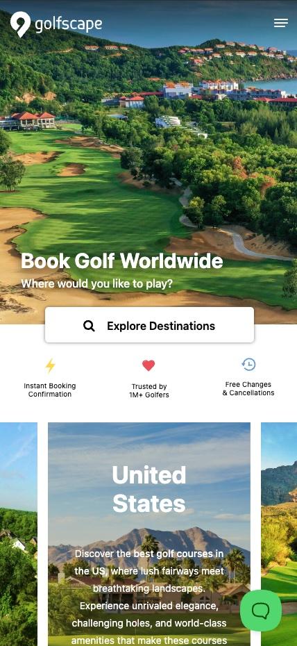 Golfscape mobile preview